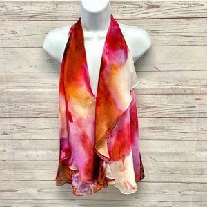 Haute Hippie Silk Floral Watercolor Halter Blouse